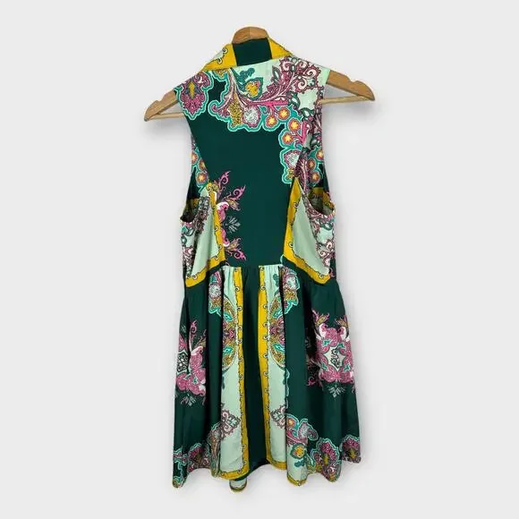 Moon Collection Womens size Large Paisley Print Sleeveless Dress - Picture 2 of 9